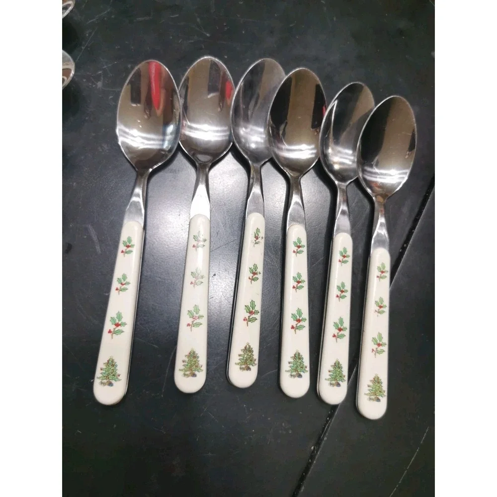 Lot Of 20 Tecnshan HOLIDAY HOSTESS Stainless Christmas Tree Silverware Flatware
